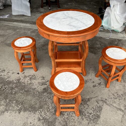 橡木仿古新中式餐饮连锁店炖汤养生馆云吞广式烧腊拉面餐桌椅组合