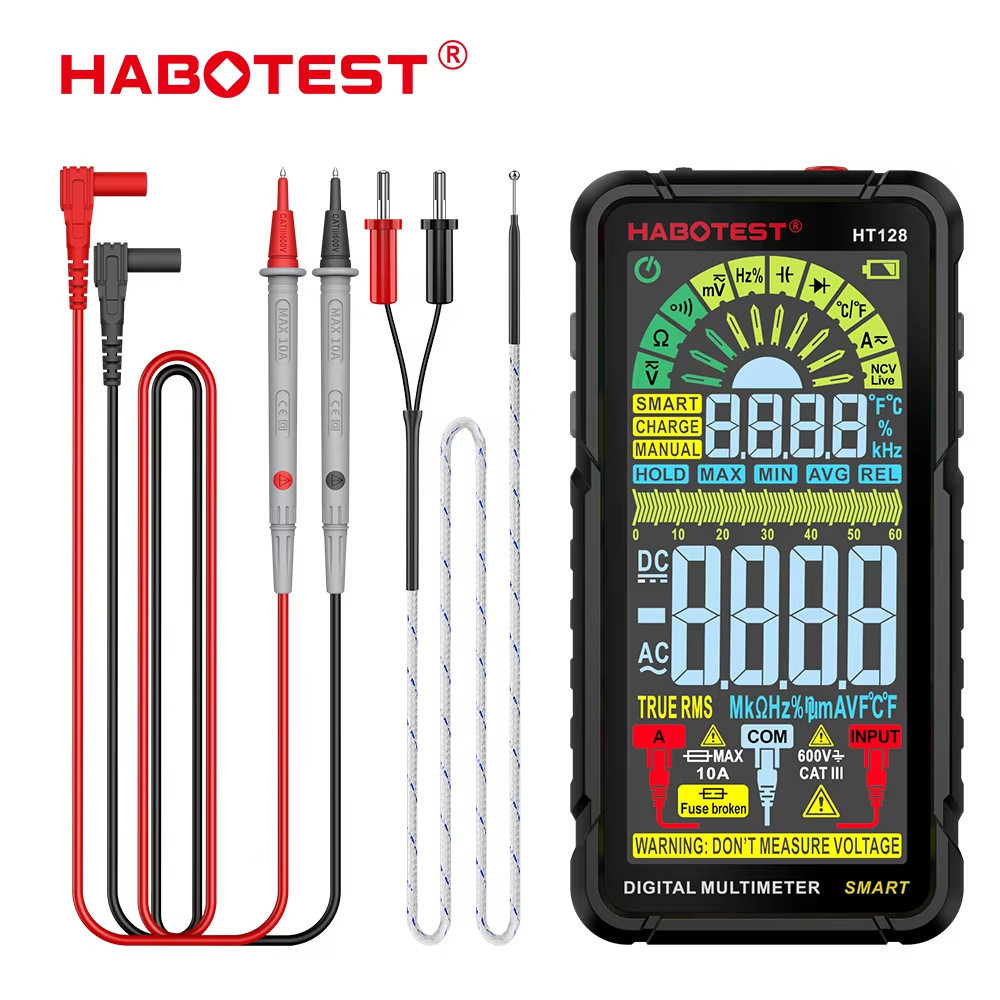 HT128彩屏智能数字万用表HABOTEST