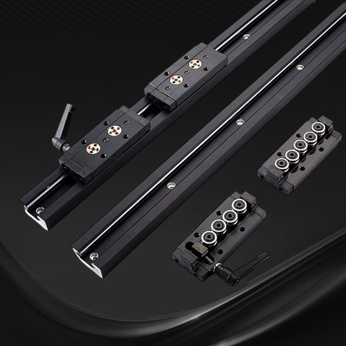 圆柱直线双轴心导轨 木工机械导轨 发黑防锈线性导轨滑块SGR10 20