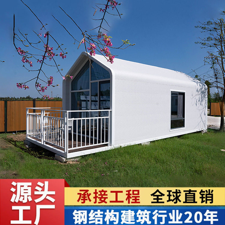 木屋小茶室景区别墅小木屋民宿可移动一体户外休闲凉亭别墅小木屋