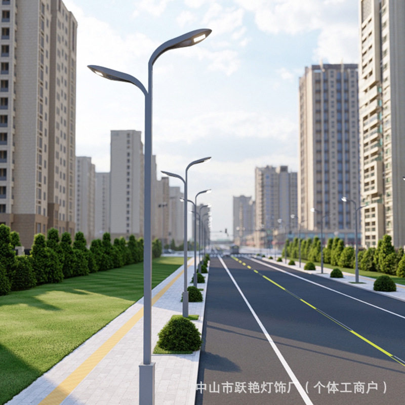 户外市双头电路灯双头5米6米市政工程LED照明灯公园道路灯