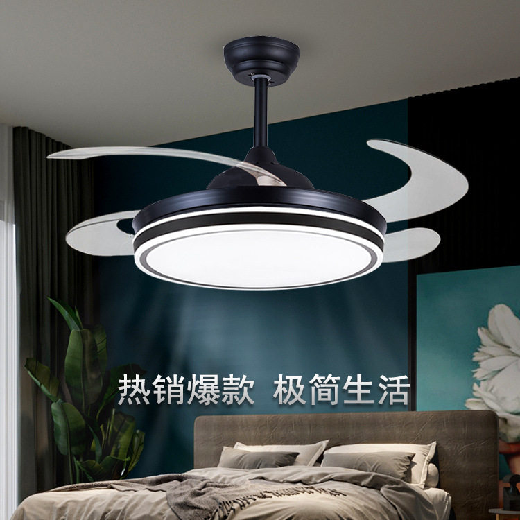 现代简约风扇灯吊扇灯 离线语音音乐灯LED智慧灯 客厅卧室餐厅