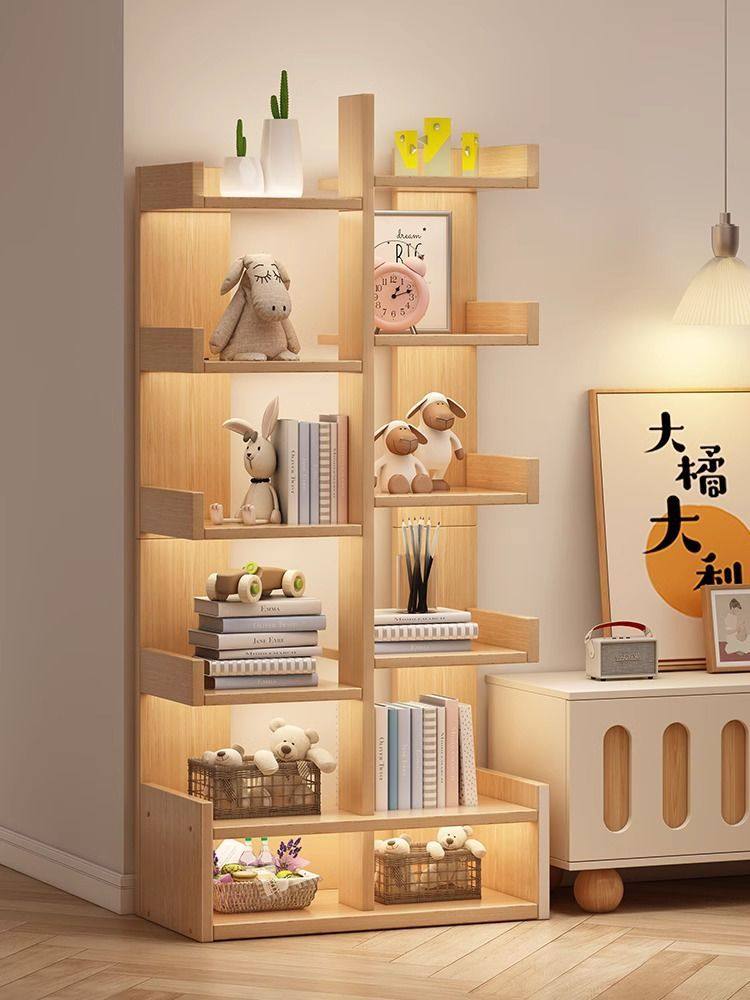 书架落地置物架收纳展示架简易储物架经济型卧室书柜简约现代架子,电子元器件市场,电线扎带/束线带,淘宝优惠券,粉丝福利购,淘宝优惠卷