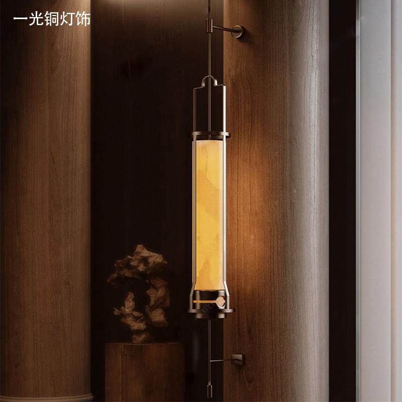 古镇工厂中山工厂直销新中式壁灯创意别墅过道仿云石酒店大堂壁灯