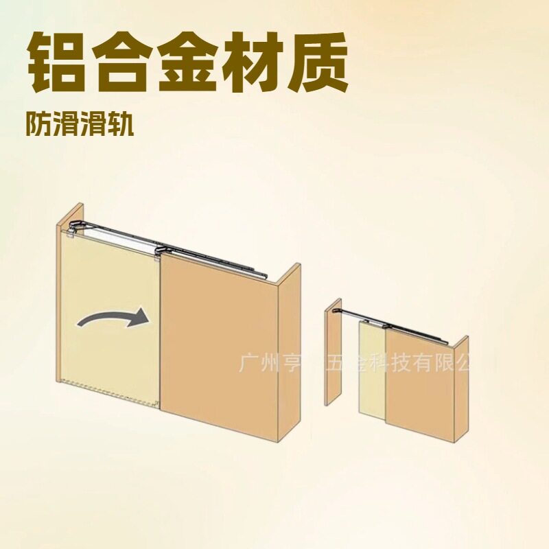 隐形移门内退巴士门塞拉门滑轨吊轮衣帽间卧室平面推拉缓冲配件