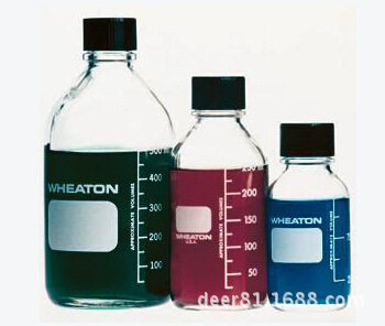 供应 Wheaton W219817无色透明带刻度培养基瓶 250mL 带盖