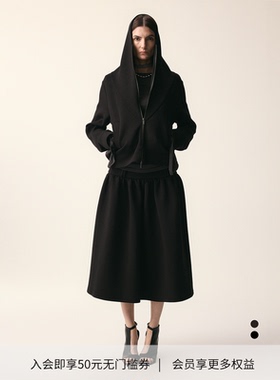 DIONYS*修女连帽空气层卫衣外套拉链开衫休闲帽衫