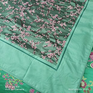 速发BG54杭花罩绸被面纯棉被丝织锦缎绸缎梅州喜被婚庆陪嫁软