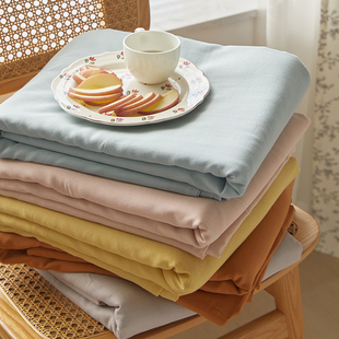 速发S单emily 单人双人纯棉被罩h品 A类酥软纯色婴儿双层全纱棉