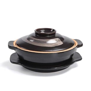 速发老式传统干柄煲带饭专用砂锅小号沙锅家用瓦煲商用浅锅仔烧土