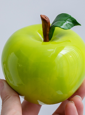 速发件居装饰品陶瓷青果件客厅办公室玄关桌面摆家创意平安摆好物