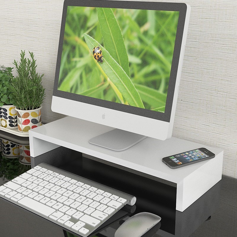 速发电脑办高架子置物架液晶屏幕托增架公桌面收纳架1