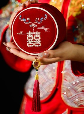 速发线婚针结盒嫁妆套装红色喜庆家用针线包收纳方婚礼陪嫁用大品