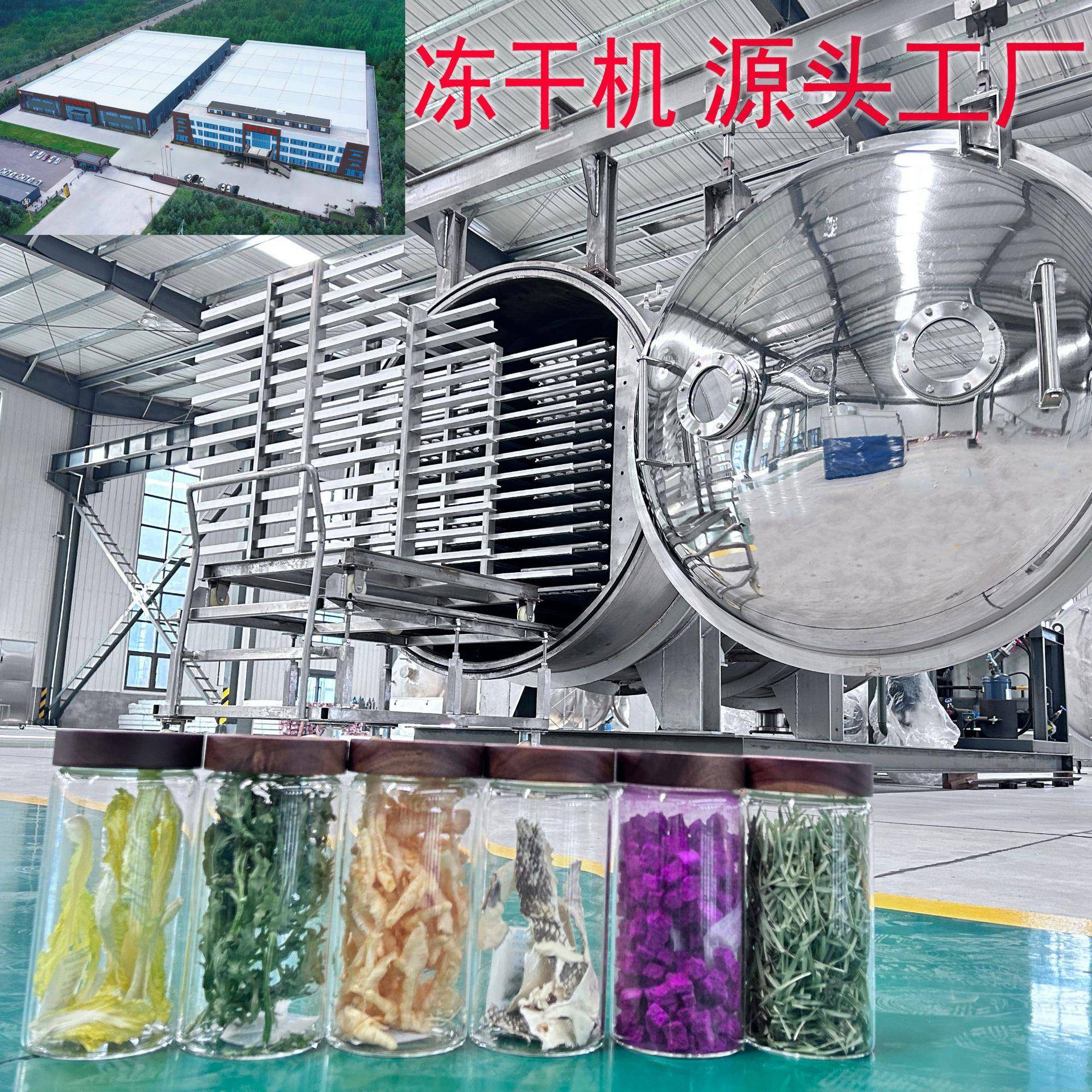 宠物食品鸡胸肉冻干机蛋黄猫粮狗粮FD低温脱水设备果蔬脆冻干机