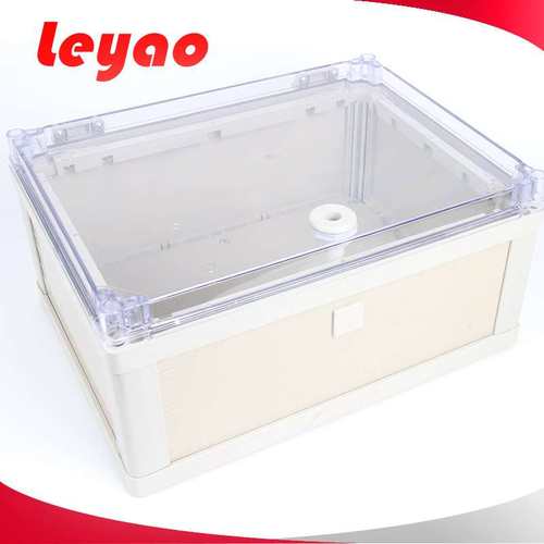 带中门内门监控电源检修箱 塑料配电箱 透明防水箱 400*300*180