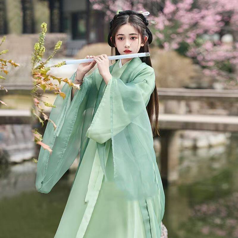 宋制汉服女童国风古装2025新款夏季儿童唐装超仙气女孩古风演出服