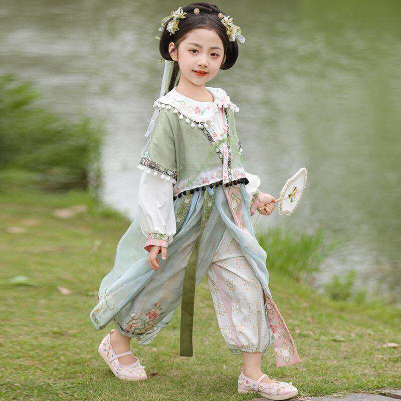 汉服女童古装改良新中式唐装春秋2026新款汉服女童中国风古风套装