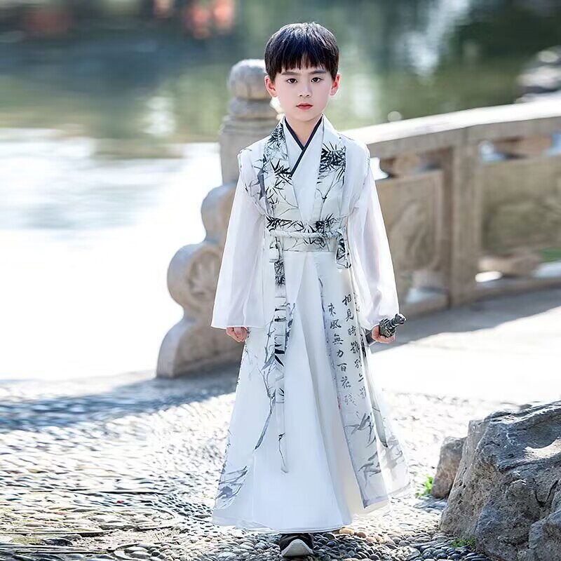 男童汉服春秋新款国学服夏季中国风小男孩唐装儿童古装演出服夏装