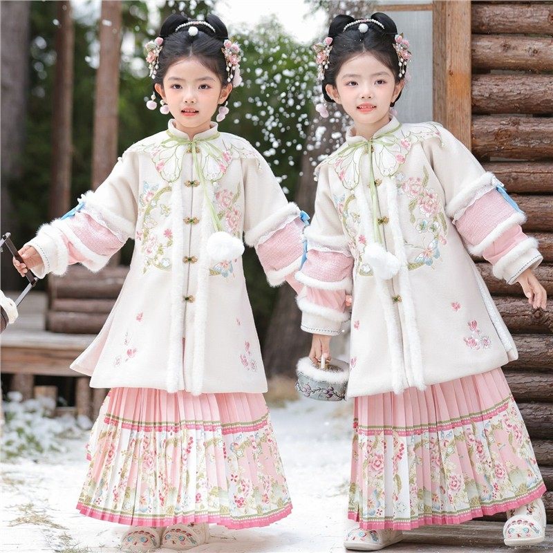 汉服女童新款棉袄儿童加厚唐装过年套装外出古风超仙秋冬拜年服,童装/婴儿装/亲子装,旗袍,淘宝优惠券,粉丝福利购,淘宝优惠卷