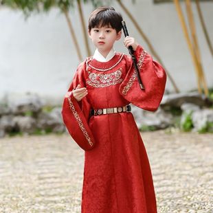 儿童汉服男童古风帅气中国风男孩春秋款夏唐装2025新款小少爷夏季