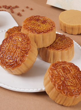 仿真月饼模型中秋新款冰皮五仁豆沙月饼摄影道具橱窗展示摆件玩具