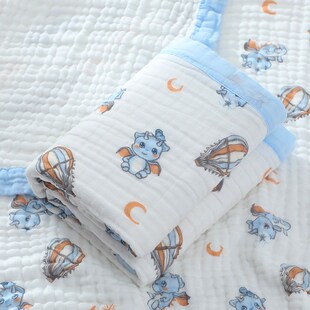 婴儿浴巾新生超柔纯棉纱布吸水儿童F洗澡裹巾夏凉被初生全棉盖毯