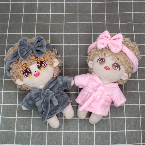 现货娃衣10cm15cm20cm十厘米正常体胖胖体棉花娃娃公仔睡衣浴袍衣