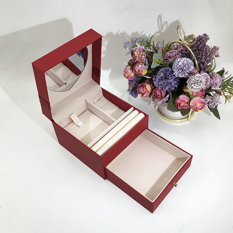 婚庆三金套盒订婚四金五金首饰盒嫁妆聘礼彩礼黄金珠宝饰品包装盒