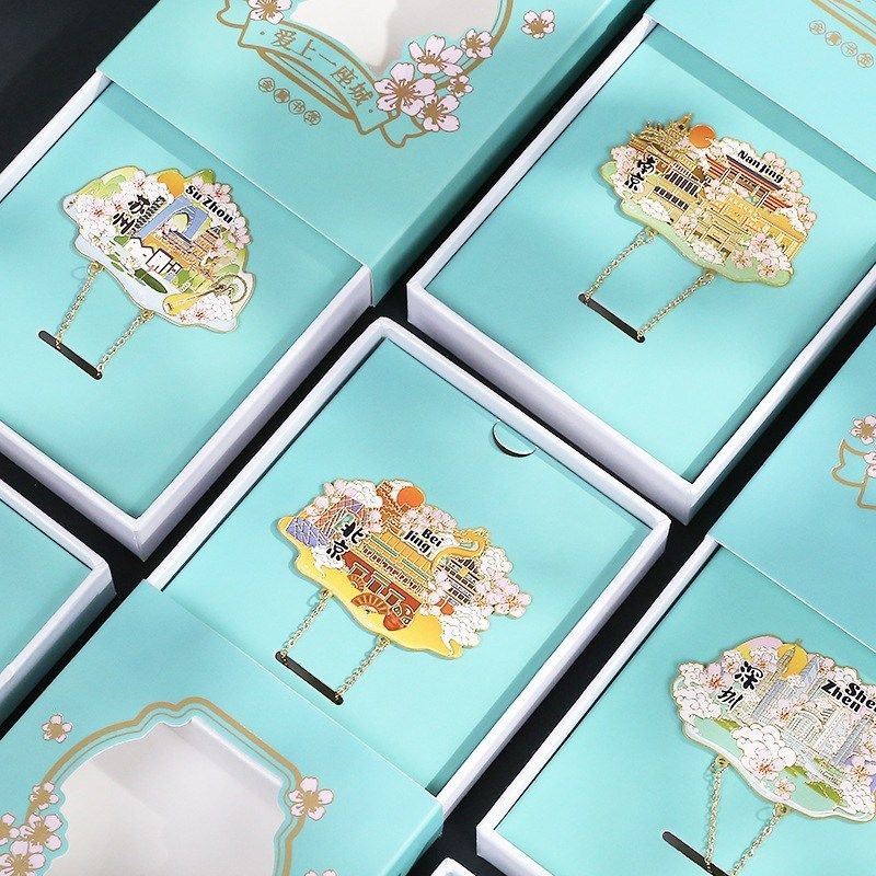 西安旅游文创纪念品遇见西安景点集合书签尺子黄铜材质镂空设计,文具电教/文化用品/商务用品,书签,淘宝优惠券,粉丝福利购,淘宝优惠卷