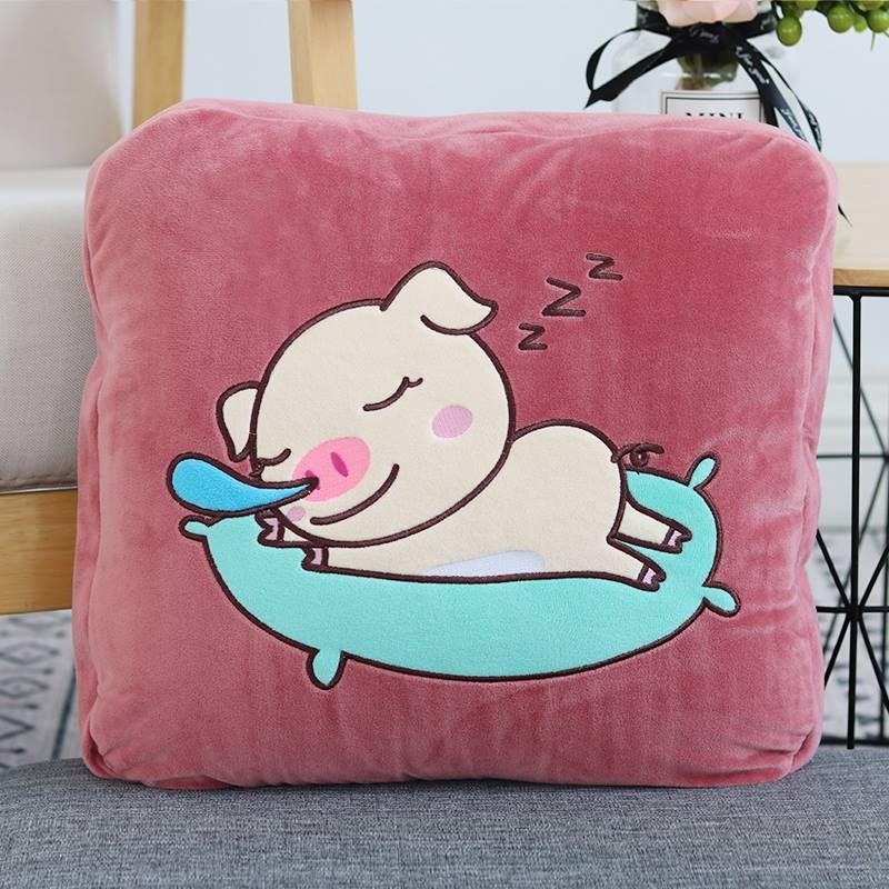 可折叠空调被抱枕被子两用汽车靠枕多功能午休车用枕头毯子二合一