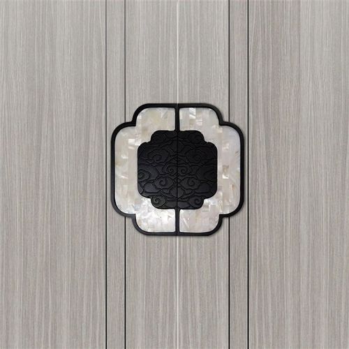 实心铝板贝壳拉手贝壳马赛克大门衣柜门把手推拉门酒店餐厅