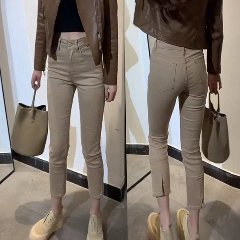 2024新款胖mm大码女装春装高腰弹力显瘦烟管牛仔裤女梨形身材裤子