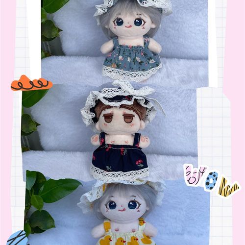 娃衣10CM棉花娃娃衣服海星体正常体夏装连衣裙碎花裙加油冲鸭公仔
