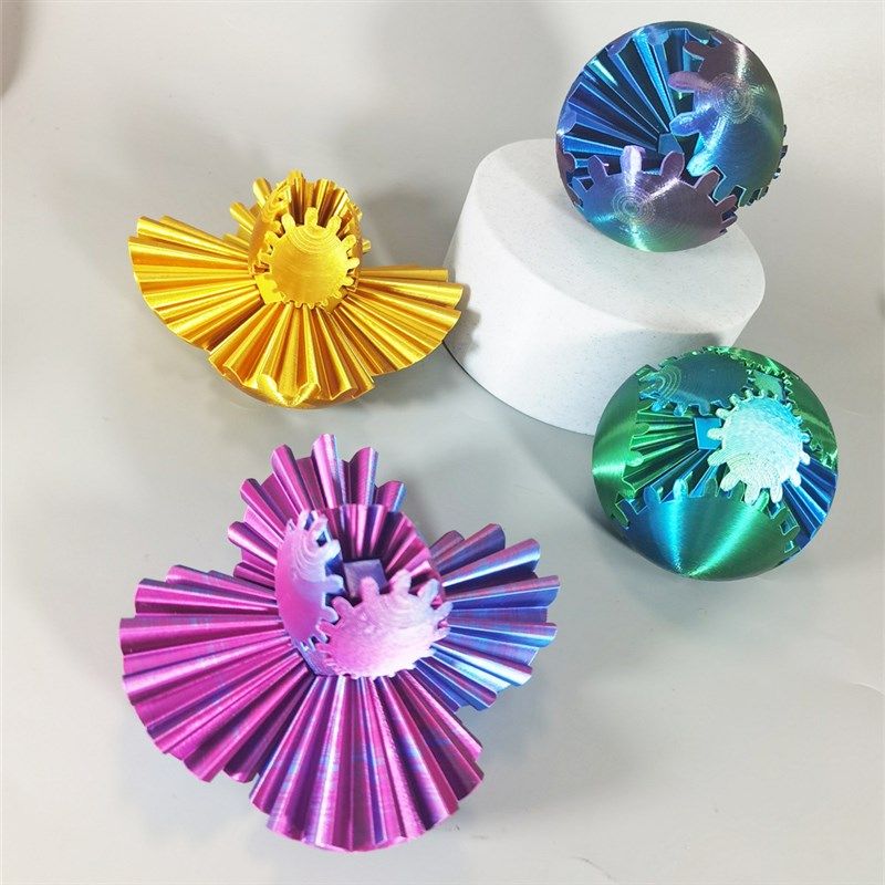 3D打印 解压创k意齿轮球指尖球形立体魔方旋转空间几何儿童玩具图片