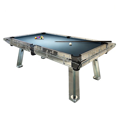 Vetro Lusso/高端水晶玻璃台球桌标准设计师别墅室内九球美式黑八