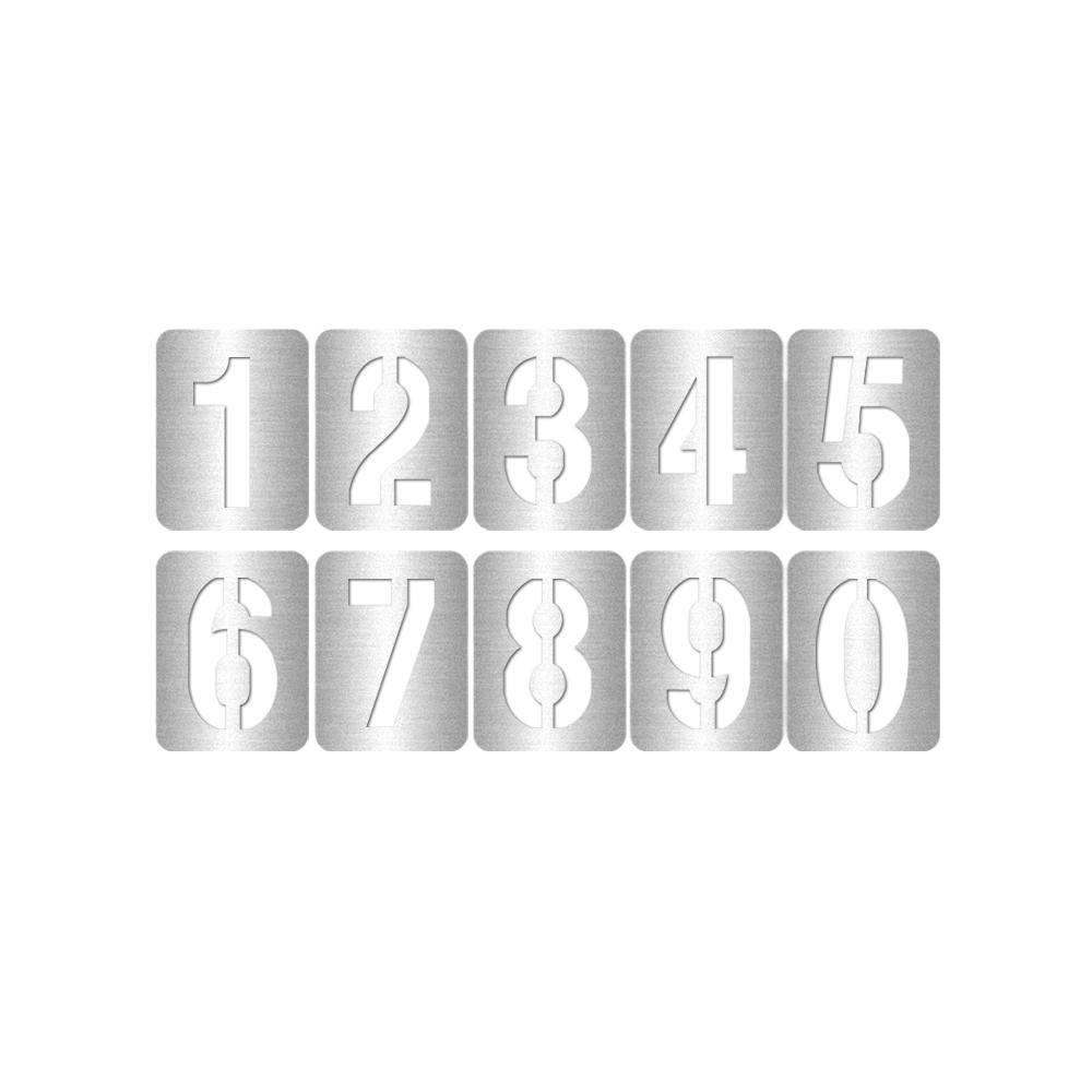 A18镂空数字喷漆模板铁皮字模0-9A-Z字母编号牌制作铁板空心数字