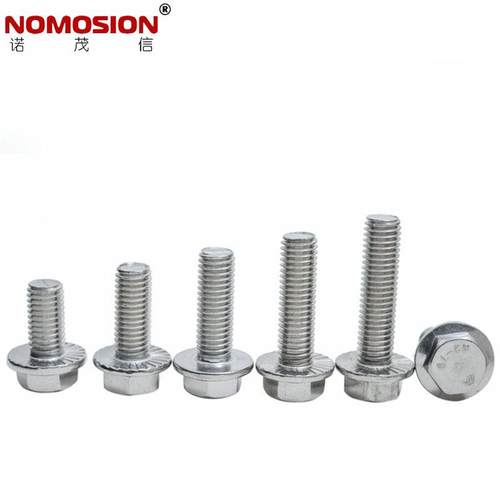 正宗B304不锈钢G5M789LTS外六角法兰面螺带垫栓带齿螺丝M56M8M10