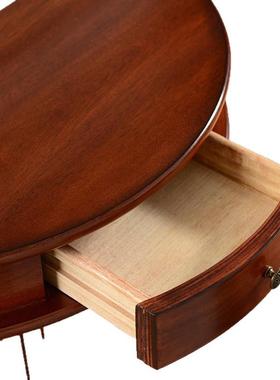 美实木小玄关桌AL102646入厅户玄柜新款简约半圆桌玄关桌客关式靠