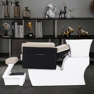 跨境热卖 5008创意白色洗床理发店配瓷盆头脚头黑色 源工厂轻踏奢C