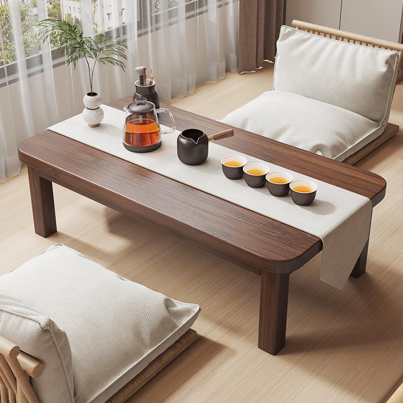 飘窗实木炕桌家用矮榻榻桌小茶几床上学F97TMT9S习米折叠书桌宿舍