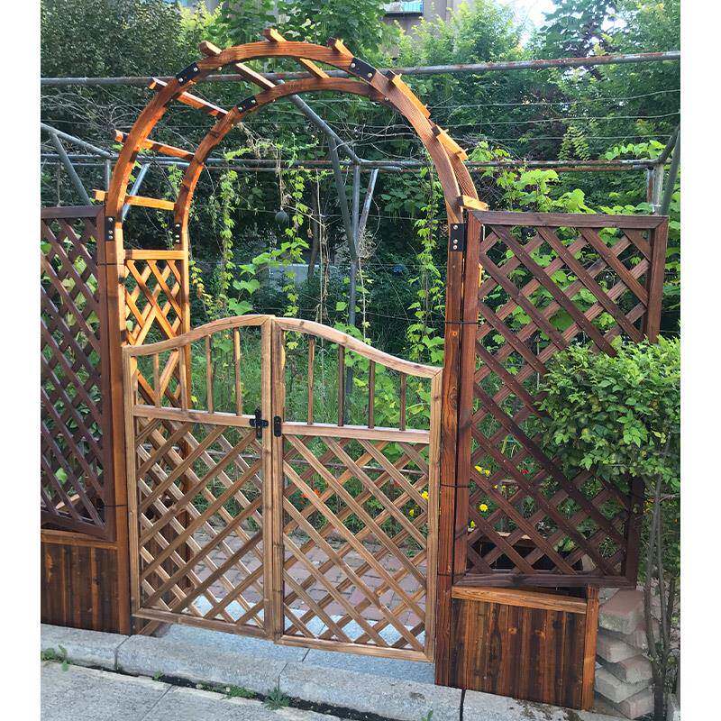 N5拱外门无品牌/花架架子爬藤防腐木花架拱形碳化户庭院爬藤支实