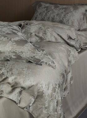 现代简风珊瑚海花寝具床品别样板房超细旦天提墅丝棉四件约套QXE