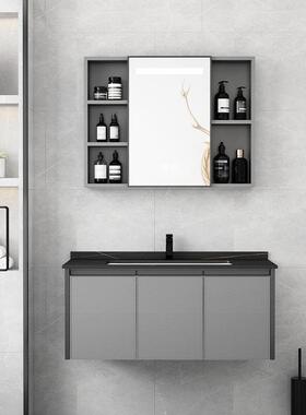 简约岩智空能镜片雾板套装太铝组合除带灯卫生间浴室HS01柜智能升