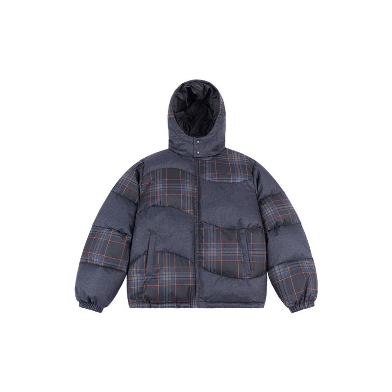 Dime MTL Premium Tweed Puffer 撞色Dime美式保暖连帽面包服外套