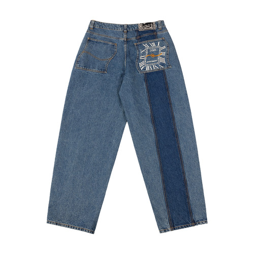 DimeMTL重工刺绣滑板牛仔裤