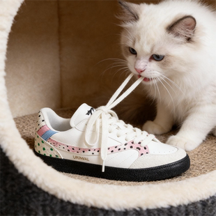 日常舒适板鞋 咪酱MEJON简约复古百搭滑板鞋 女ins多巴胺设计休闲鞋