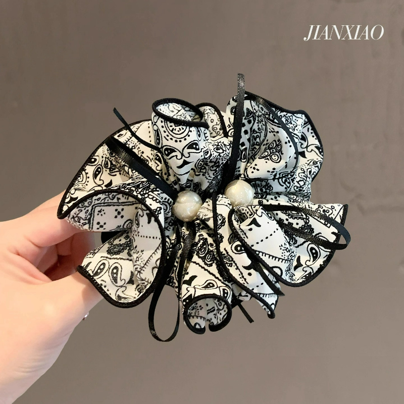 名狐韩系复古印花顶夹