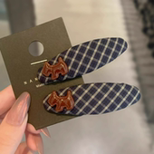 韩国ins风格 纹狗狗掰掰夹懒人bb夹甜美鸭嘴夹女侧边刘海碎发夹子