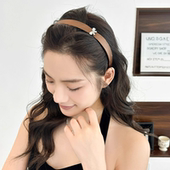 静奢藤咖 缎面高级感气质发箍女2025新款 简约优雅蝴蝶结发旅头箍