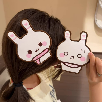 甜美可爱搞怪小兔子魔术贴发饰